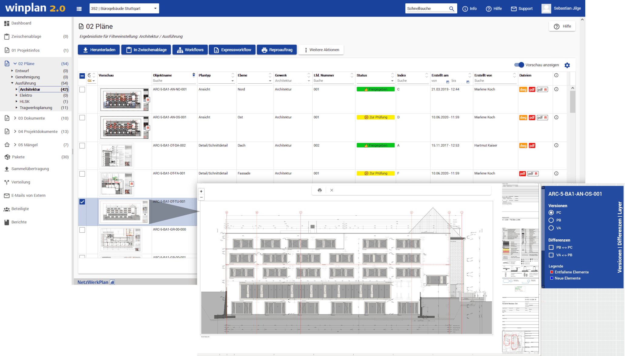 Plan- und Dokumentenmanagement in winplan 2.0