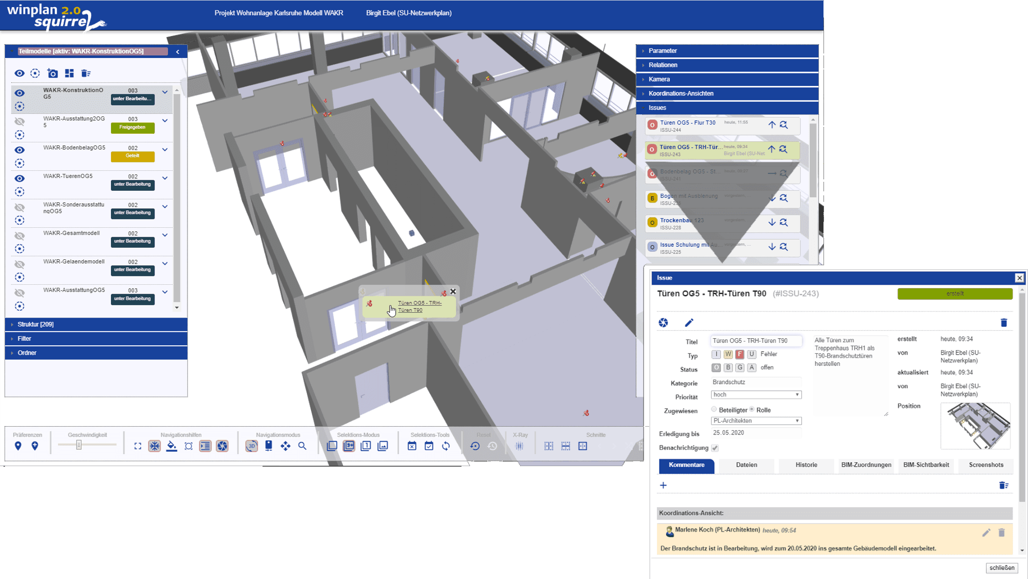 Screenshot BIM Issue Management