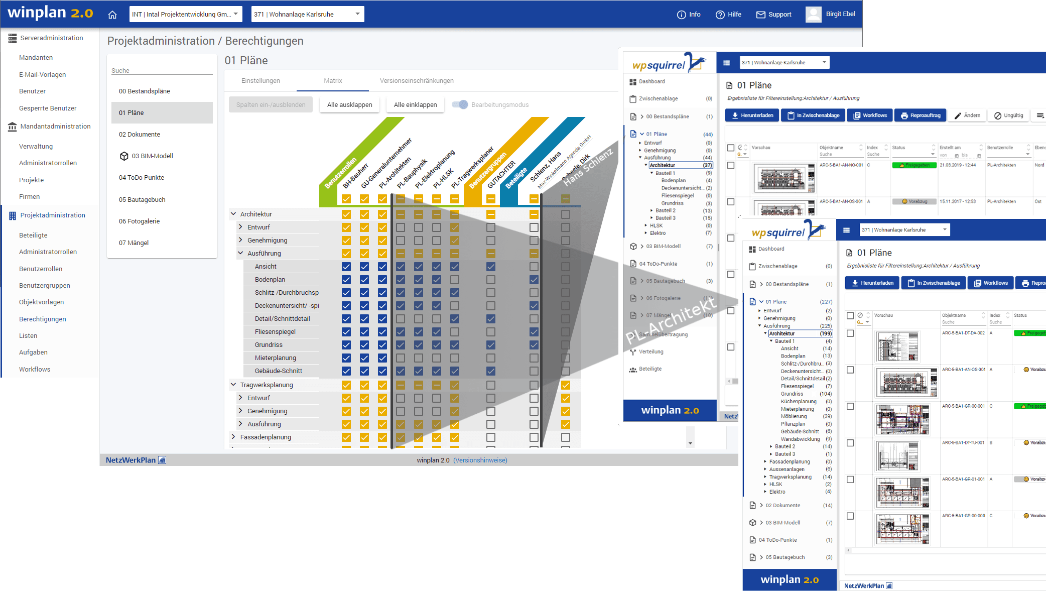 Screenshot BIM Access Rights