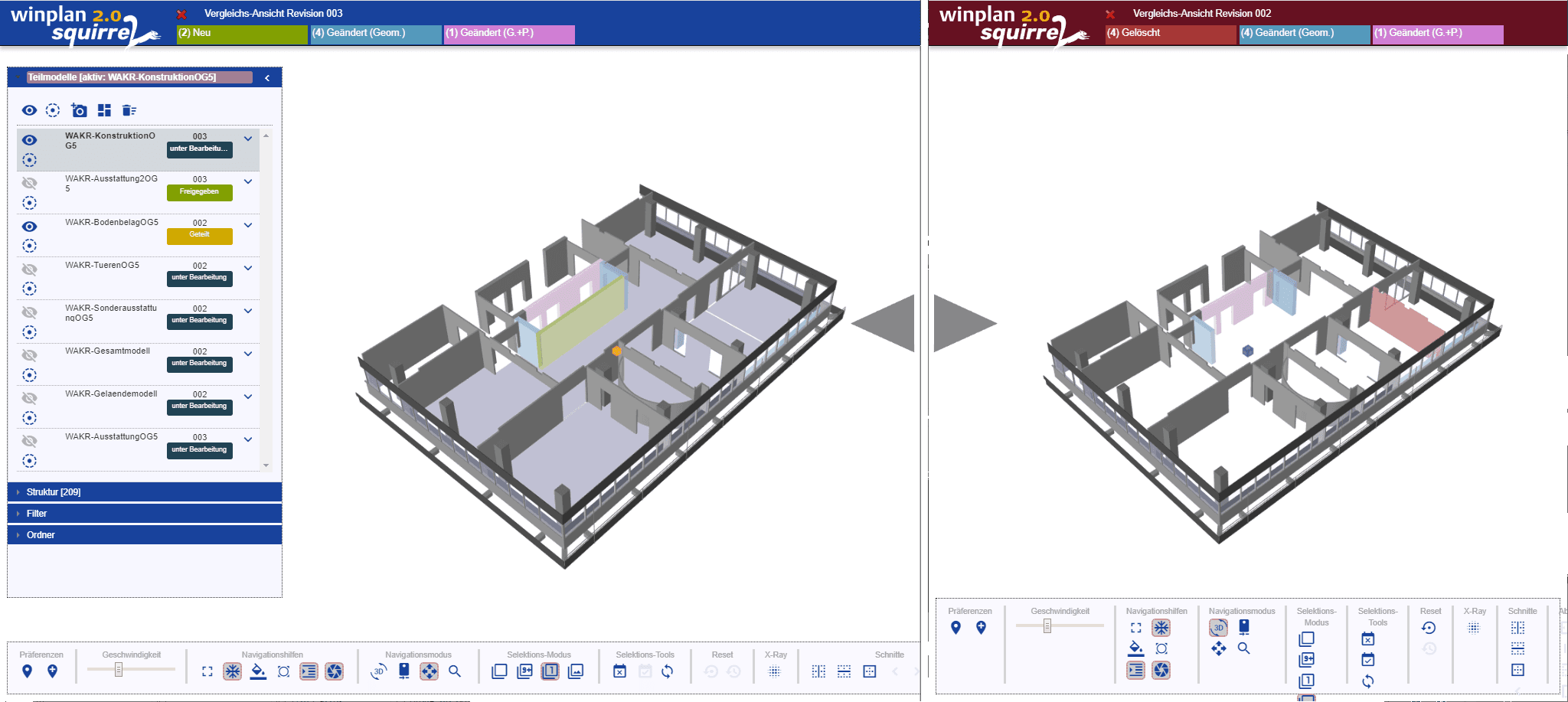 Screenshot BIM Detection Of Changes And Mistakes