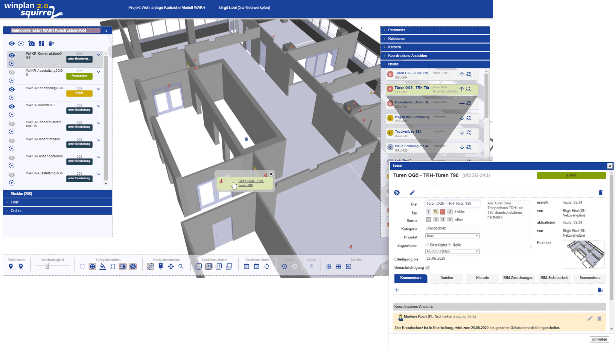 Screenshot BIM Issue-Management