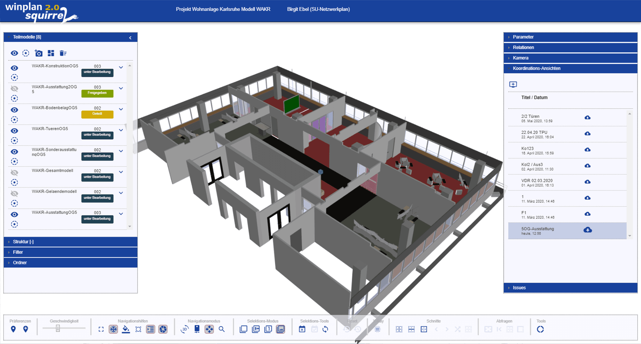 Screenshot BIM Planung Koordinieren