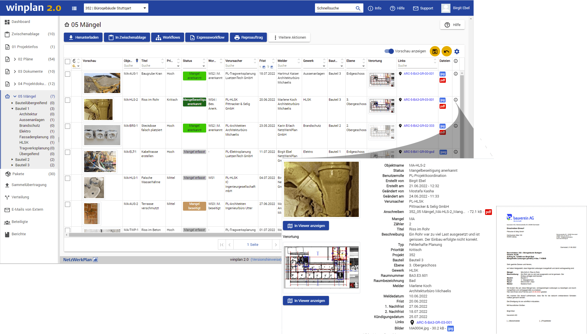 Screenshot Lückenlose Und Strukturierte Dokumentation