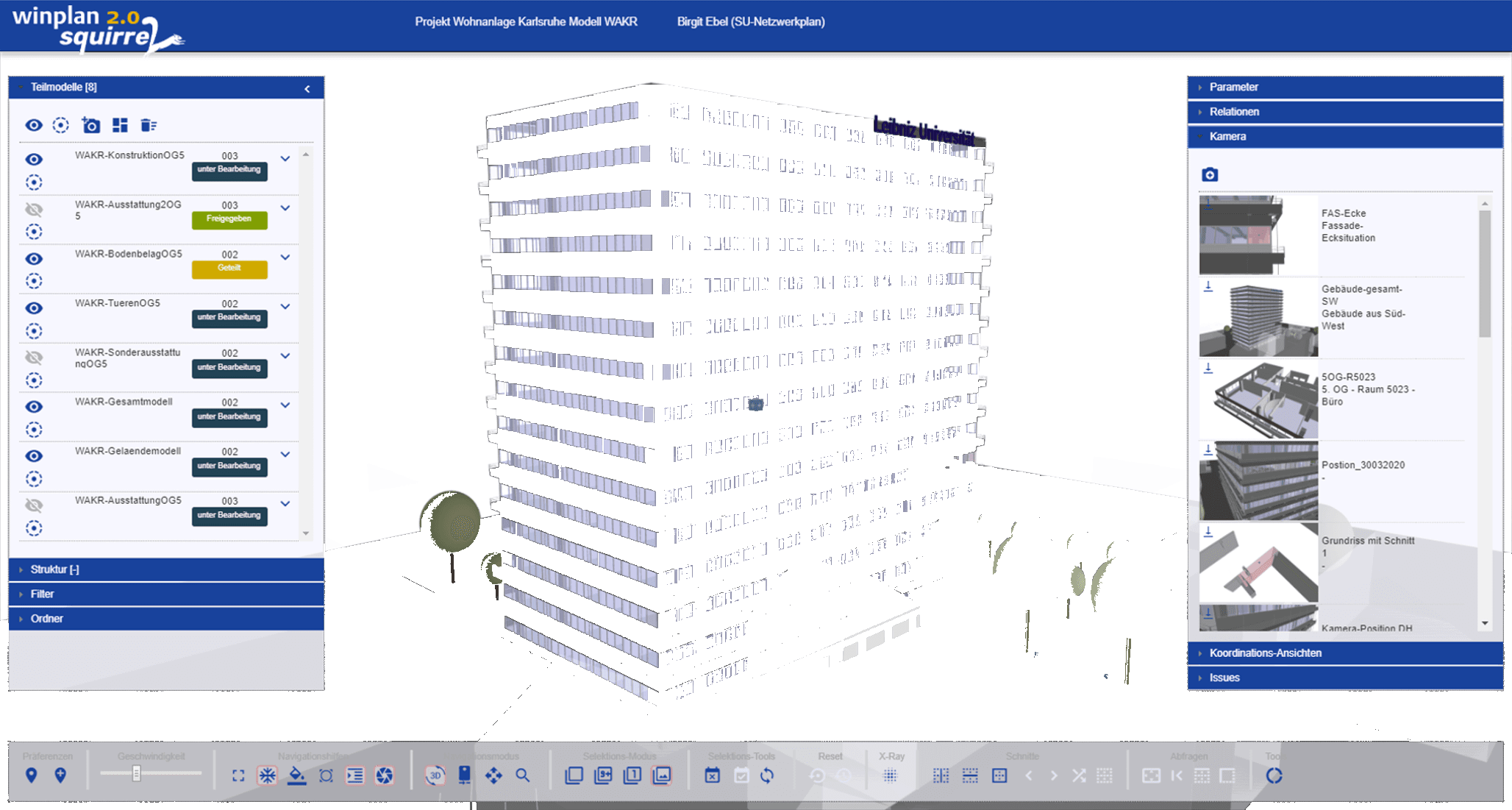 Screenshot BIM Projekt als Einheit
